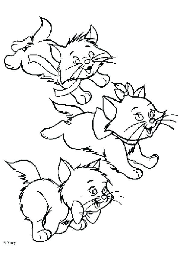 607x850 Coloring Pages Of Kittens To Print Free Kitten Coloring Page