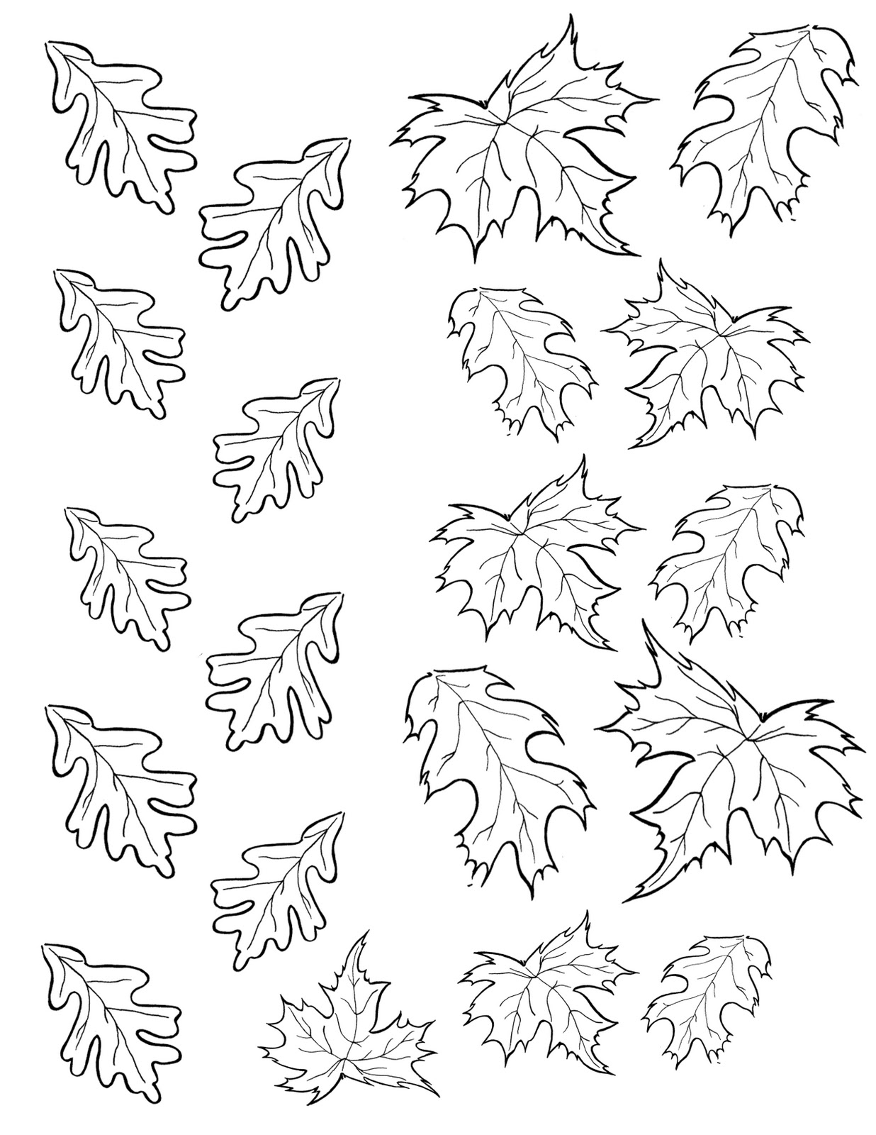 1236x1600 Printable Leaves To Color