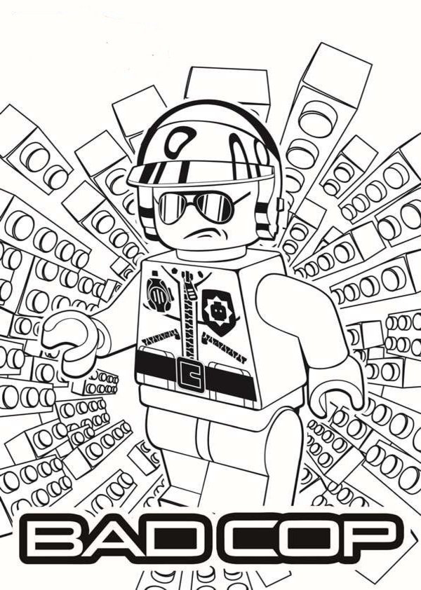 600x842 Bad Cop Lego Movie Coloring Pages {11 Different Characters