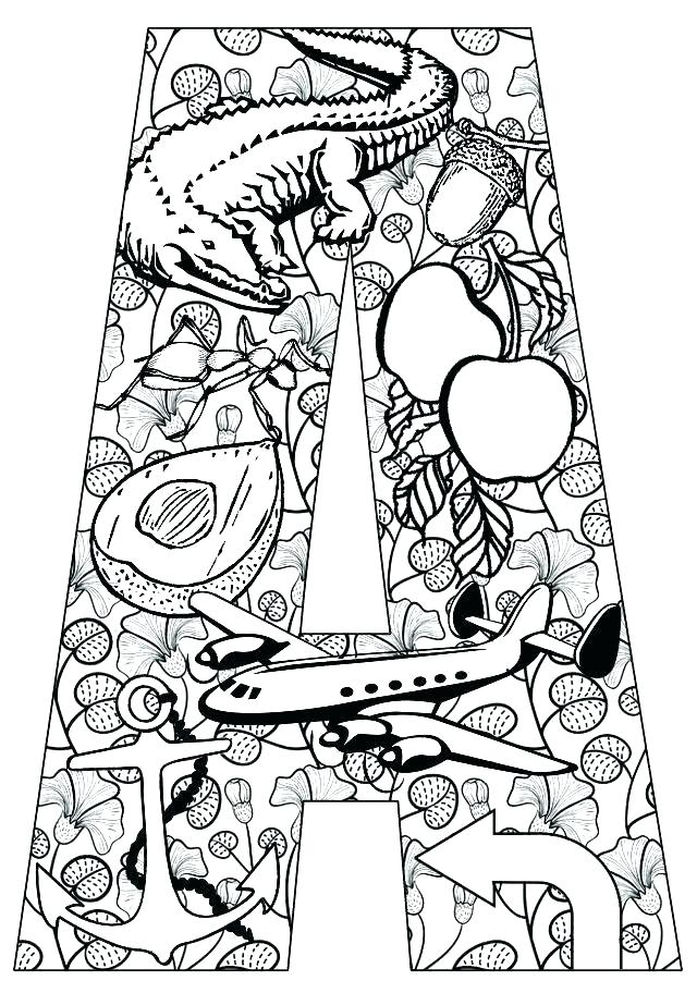 640x912 Letter Printable Coloring Pages Also Coloring Pages Letters A Free