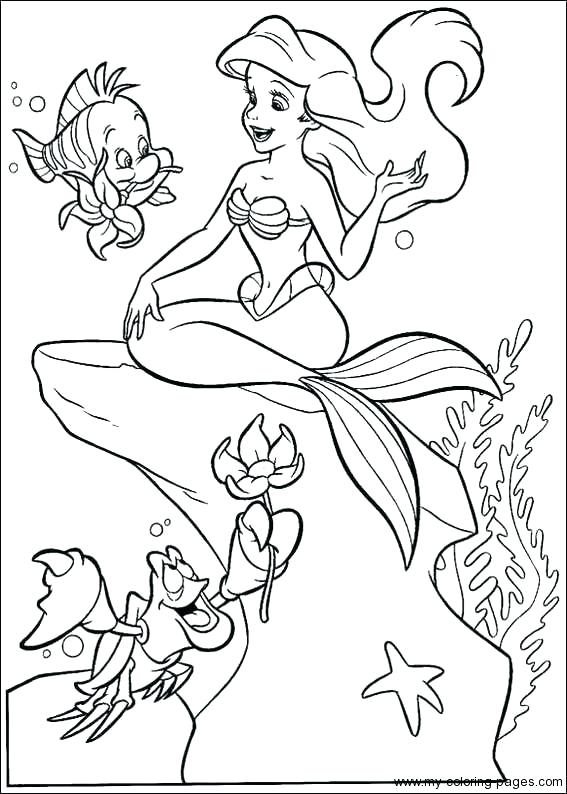 567x794 Little Mermaid Coloring Pages