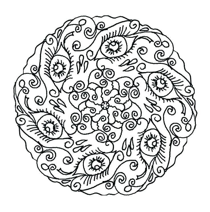 737x741 Easy Mandala Coloring Pages Easy Mandala Coloring Pages With Easy