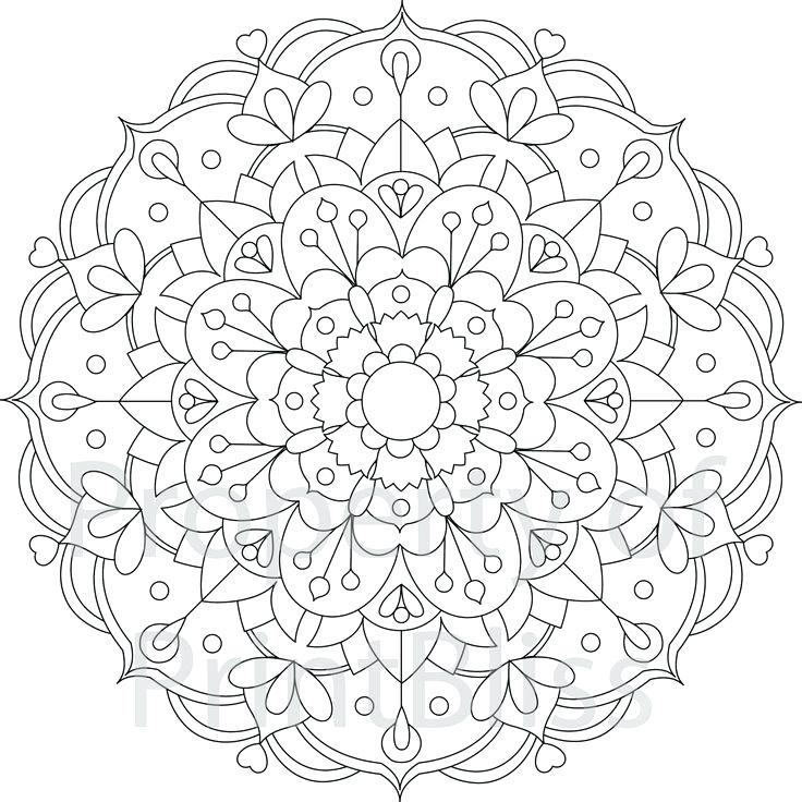 736x736 Free Mandala Coloring Pages To Print Flower Mandala Printable