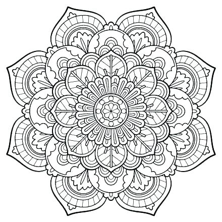 440x440 Mandala Coloring Pages Animals Mandala Coloring Page Abstract