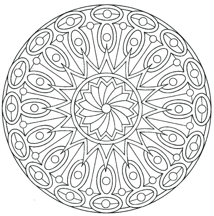 698x706 Free Printable Mandala Colouring Pages Arts Connect Mandala 1