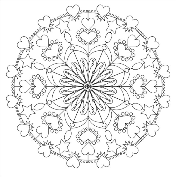 585x590 Mandala Coloring Pages Free Word, Pdf, Jpeg, Png Format