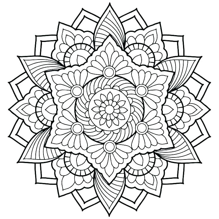 736x736 Online Mandala Coloring Pages Coloring Pages Mandala Designs Hard