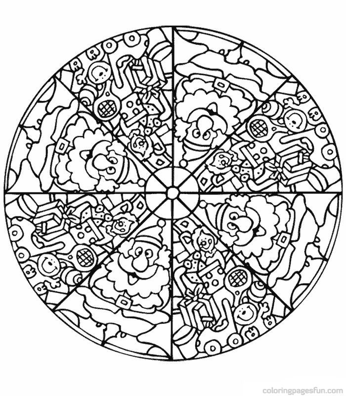 700x800 Christmas Mandala Coloring Pages Printable Free Mandala Coloring