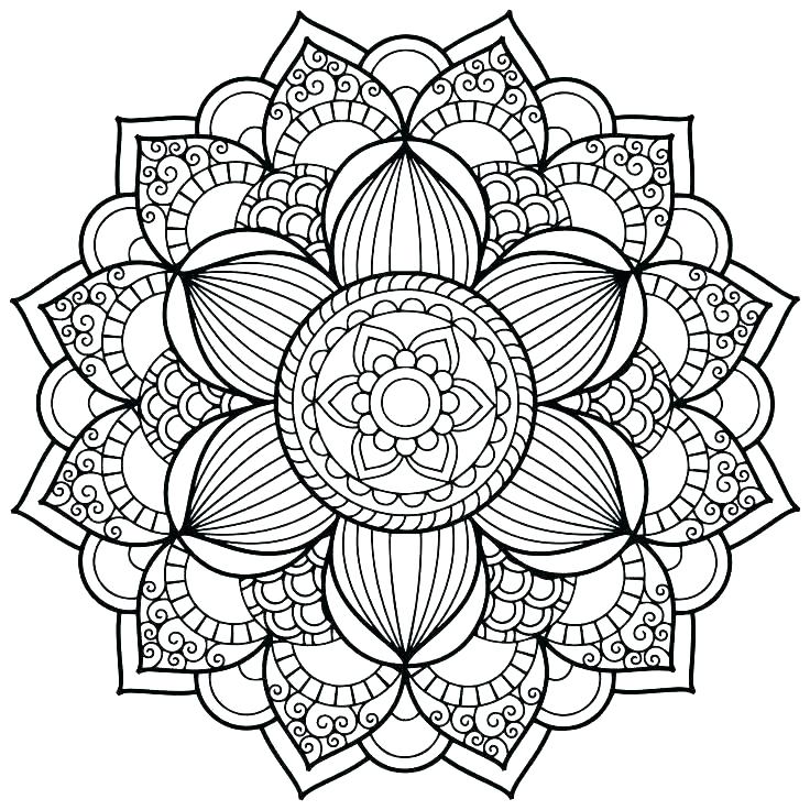 736x736 Mandala Coloring Pages