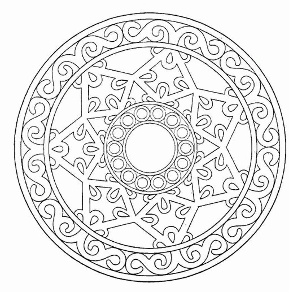 1000x1010 Free Mandala Coloring Pages For Adults