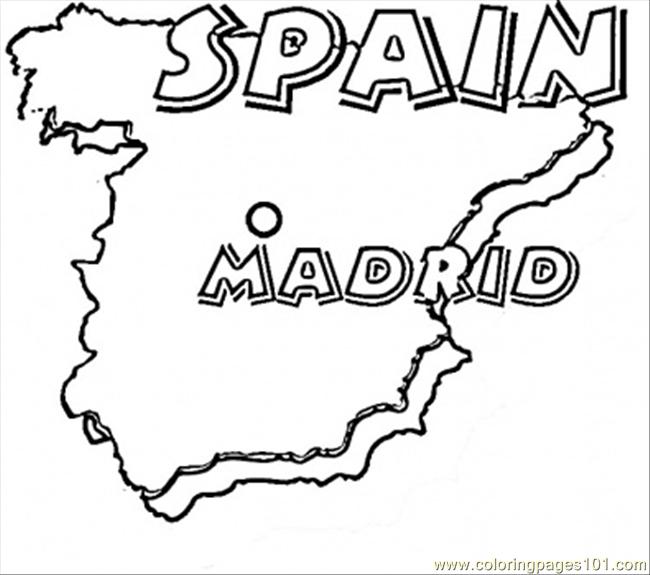 650x575 Spanish Map Coloring Page