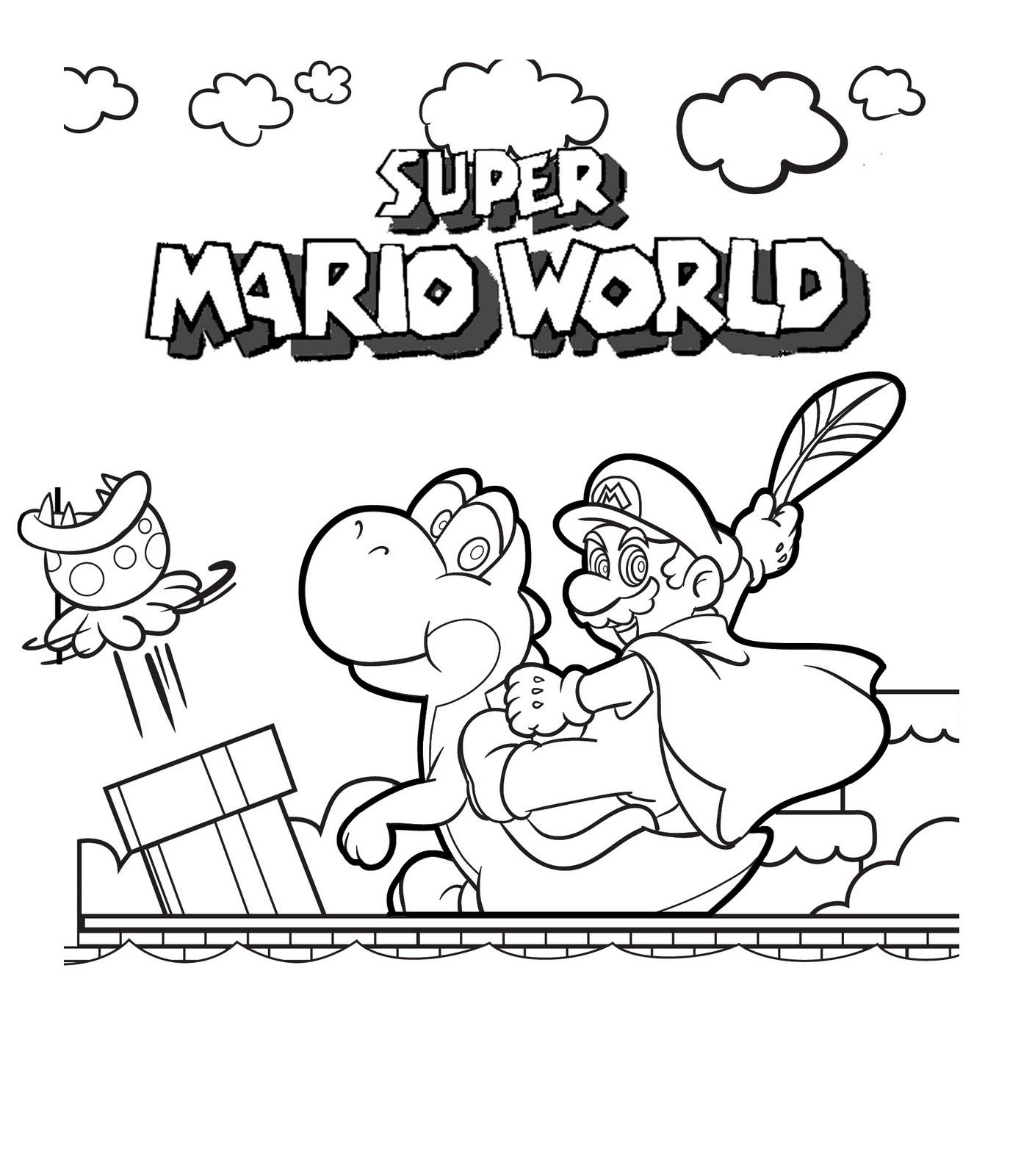 Free Mario Coloring Pages