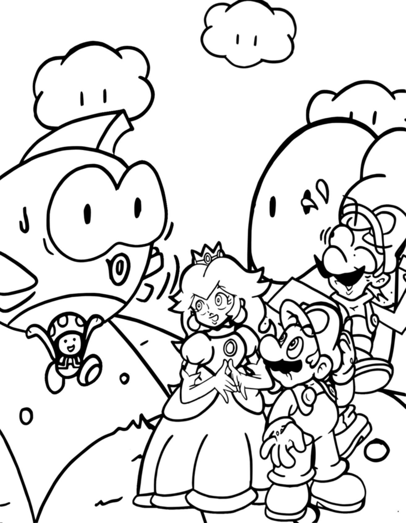 1314x1693 Cool Mario Mushroom Coloring Pages Little Elf Within Studynow