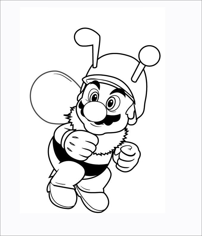 680x794 Mario Coloring Pages