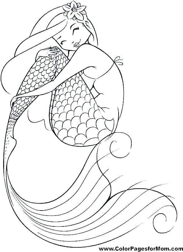588x808 Mermaid Coloring Pages Free Free Mermaid Coloring Pages Mermaid