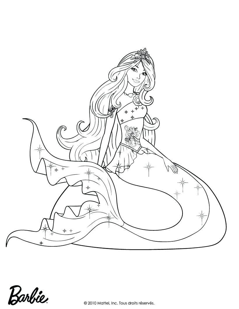 820x1060 Princess Of Barbie Printable Color Print Free Mermaid Coloring