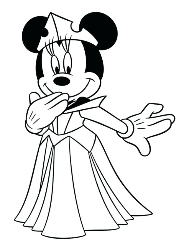 Elegant Minnie Mouse Coloring Pages Online For Princess And Mickey 624x851 Elegant Minnie Mouse Coloring Pages Online For Princess And Mickey