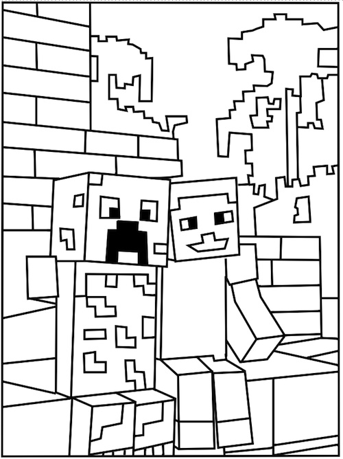 Minecraft Pages To Print Printable Minecraft Creeper Coloring 500x668 Minecraft Pages To Print Printable Minecraft Creeper Coloring