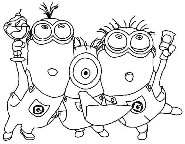 771x600 Free Minion Coloring Page Pages For 8 Despicable Me 2 Minions