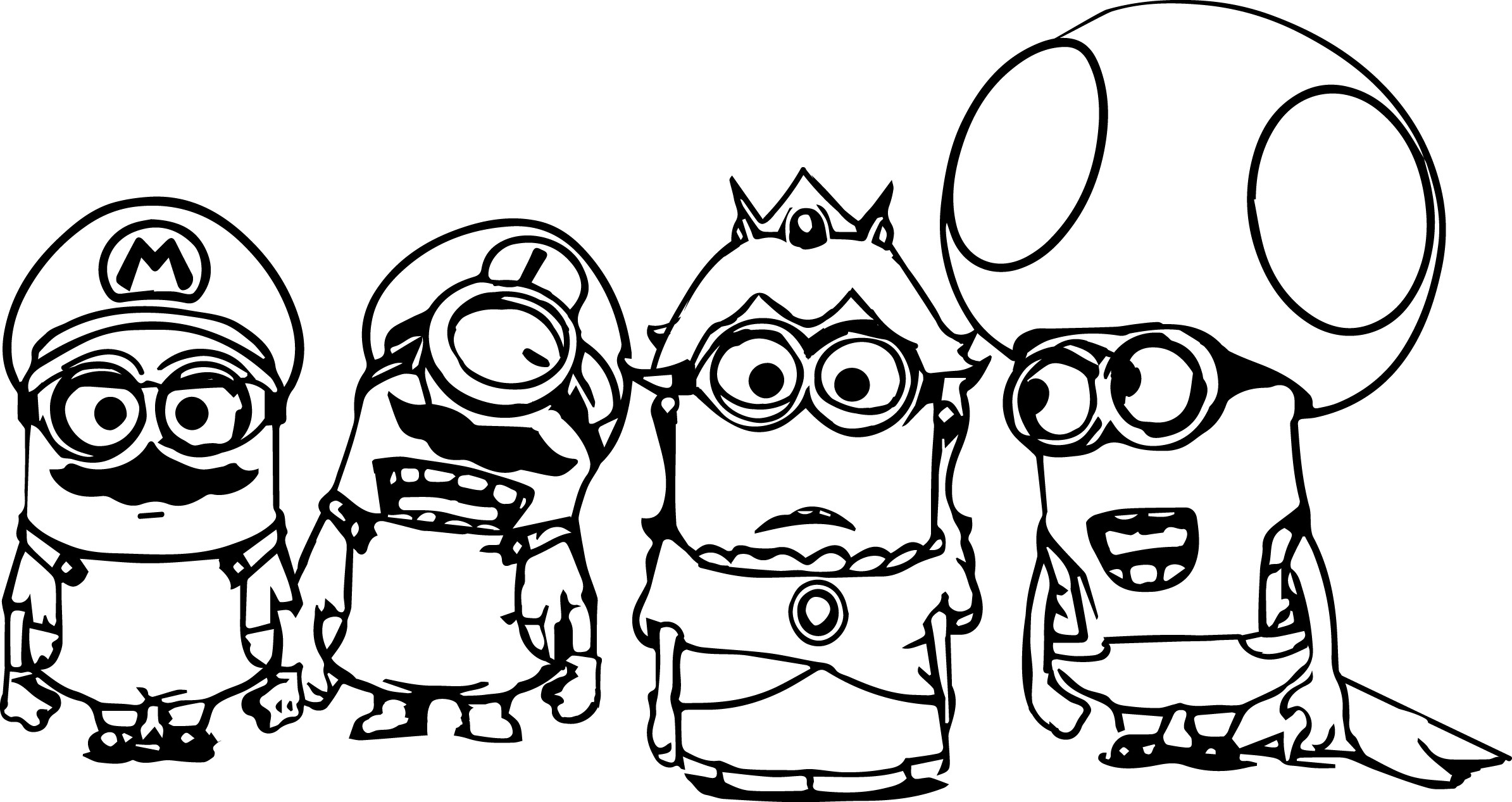 2389x1267 Free Minion Coloring Pages 12