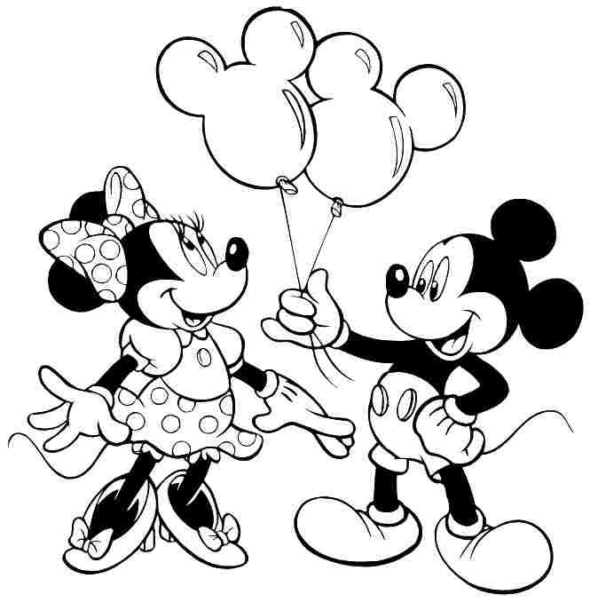 665x678 Cartoon Disney Mickey Mouse Coloring Pages Printable Free