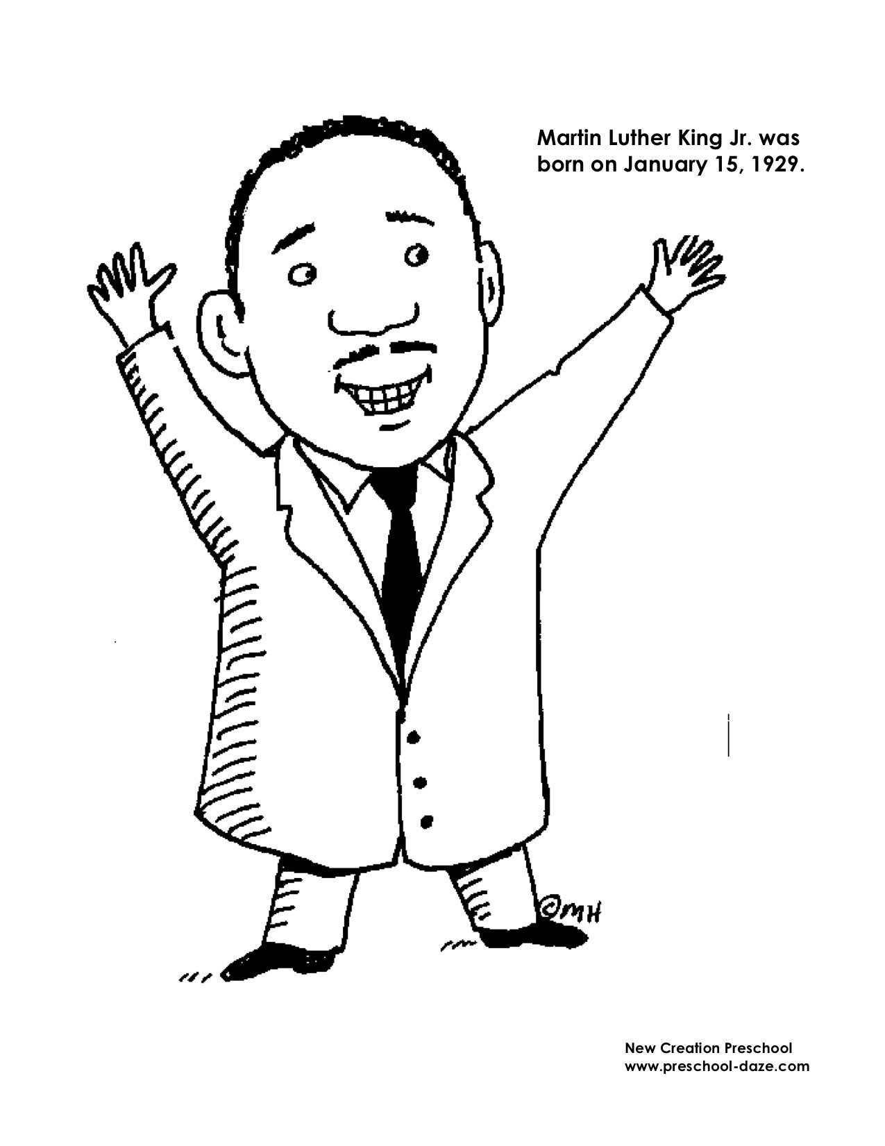1275x1651 Free Printable Coloring Pictures Martin Luther King Jr Copy