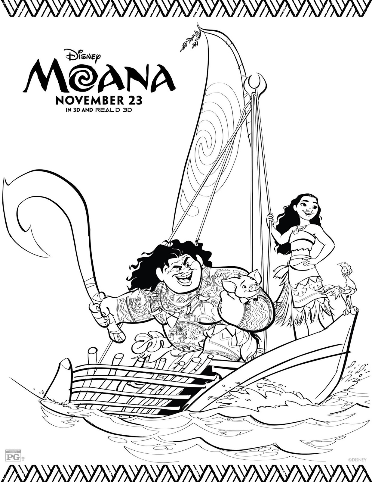 Moana Printable Coloring Amp Activity Pages Flores 1237x1600 Moana Printable Coloring Amp Activity Pages Flores