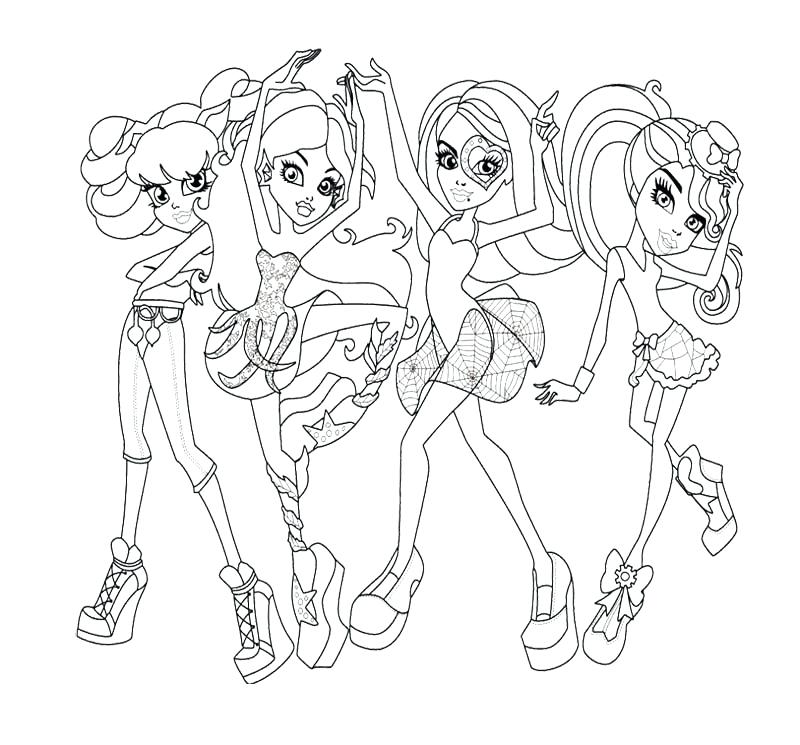 800x745 Monster High Coloring Pages To Print For Free Monster High