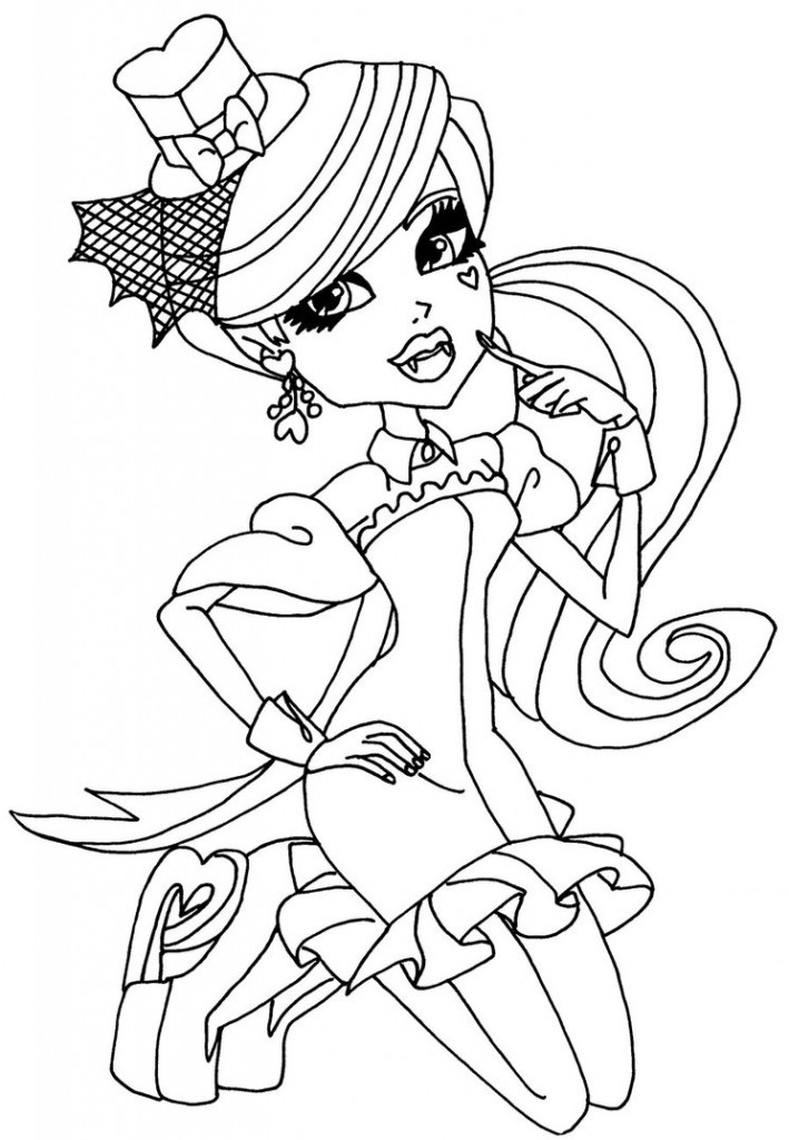 709x1024 Monster High Printable Coloring Sheets Free Printable Monster High