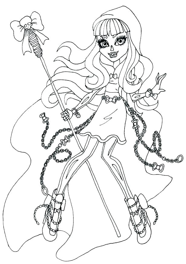 615x870 Free Coloring Pages Monster High