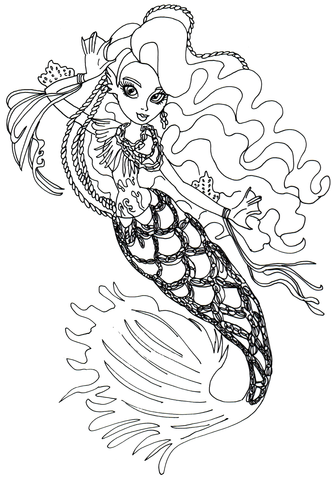 1110x1600 Free Monster High Coloring Pages