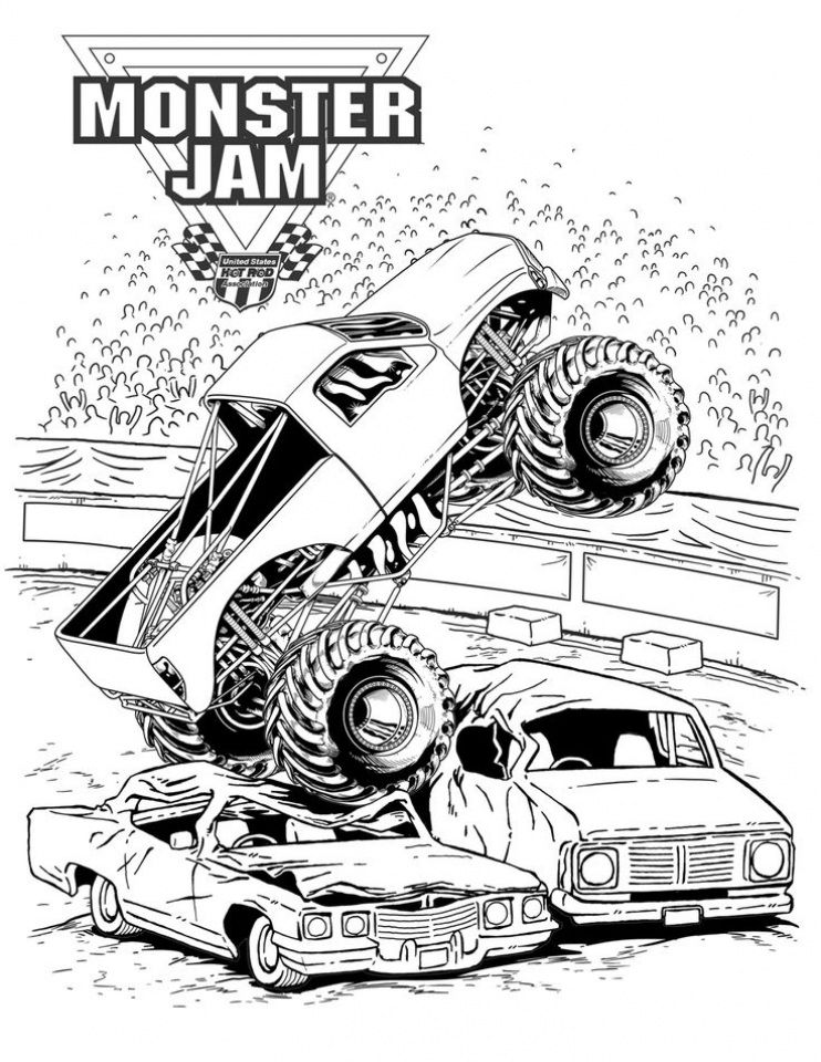 Free Printable Monster Truck Coloring Pages 742x960 Free Printable Monster Truck Coloring Pages