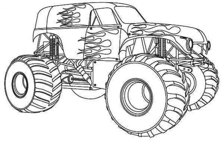 Free Monster Truck Coloring Page Pages Book 26742 730x465 Free Monster Truck Coloring Page Pages Book 26742