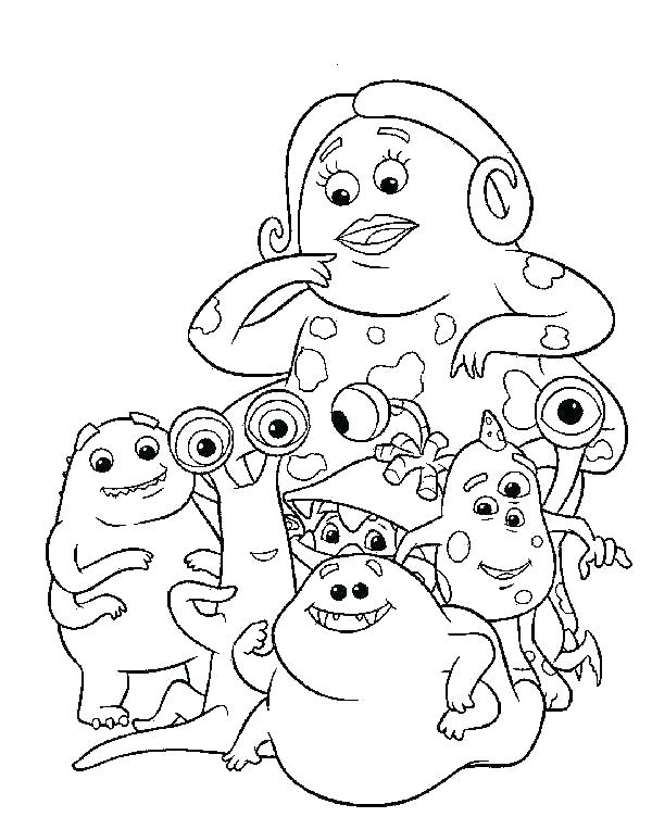 600x752 Free Monster Coloring Pages Monster Coloring Pages Monsters Inc
