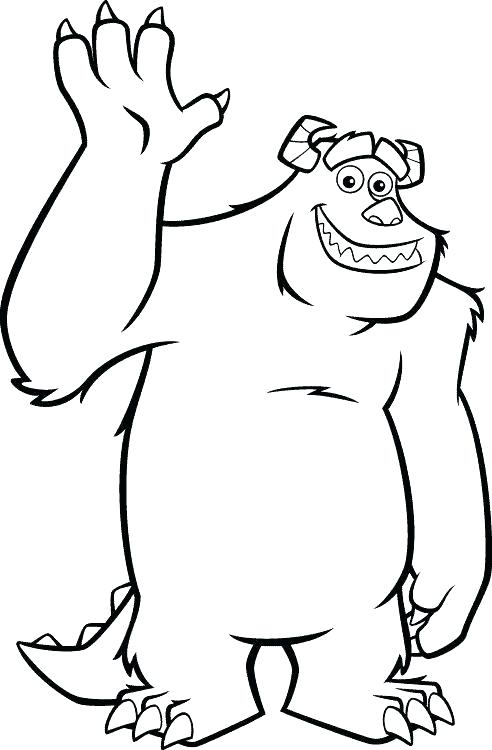 492x750 Monster Inc Coloring Pages Stunning Monster Inc Coloring Pages New