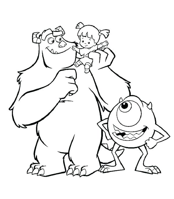 600x686 Color Pages Inc Monsters Inc Coloring Page Pages Monsters Inc