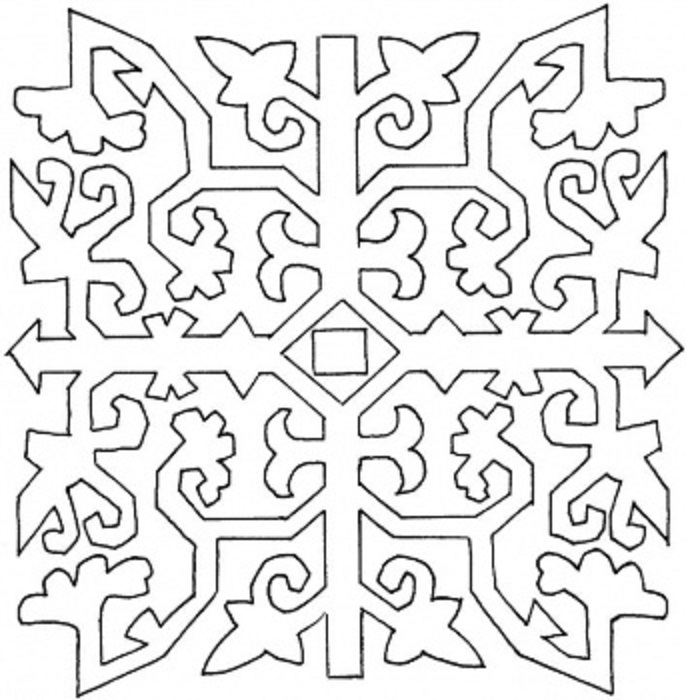 686x700 Mosaic Patterns Coloring Pages'8917