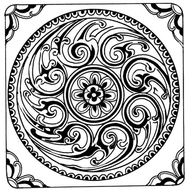 600x615 Free Mosaic Coloring Pages Of Mystical Pattern