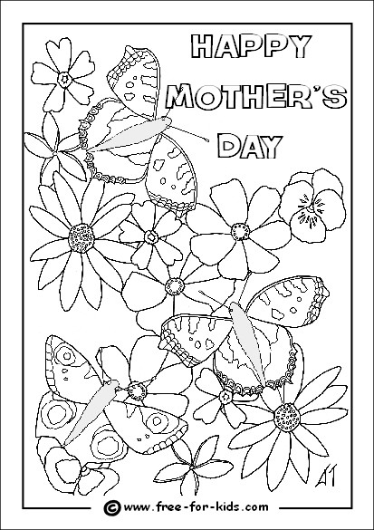 Mothers Day Coloring Pages Free 413x585 Mothers Day Coloring Pages Free