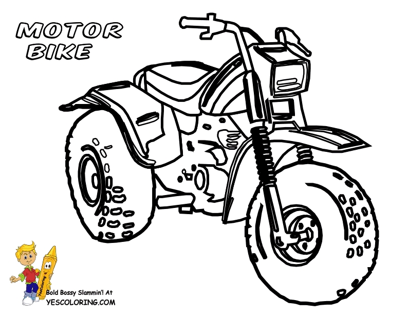 Free Motorcycle Coloring Pages
