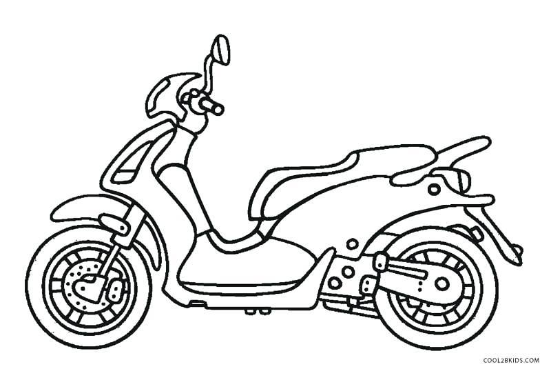 800x535 Coloring Pages Of Motorcycles Free Motorcycle Printable For Kids