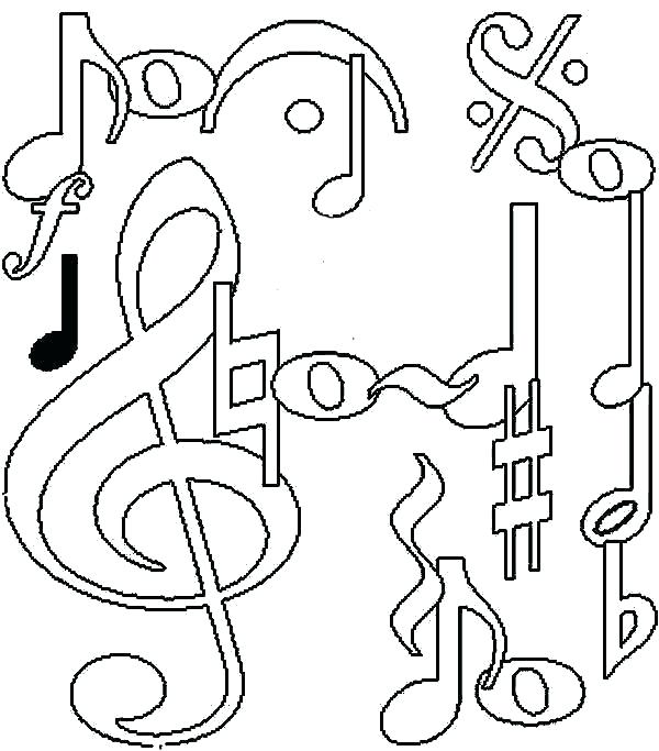 600x683 Free Printable Color By Number Sheets Music Coloring Pages