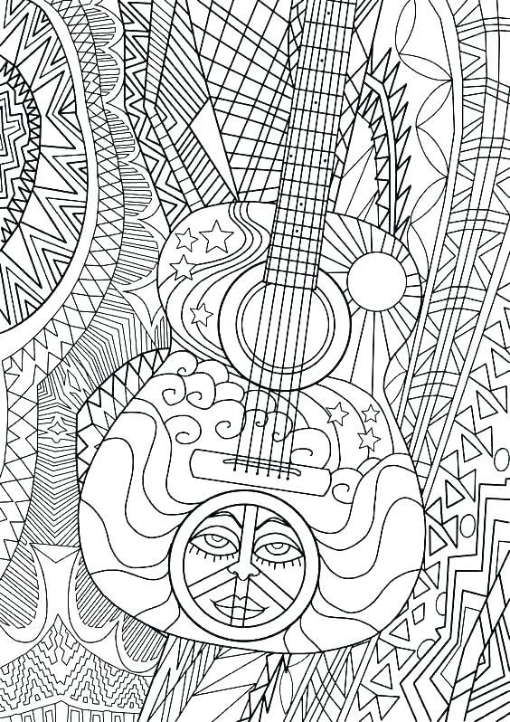 564x798 Instrument Coloring Pages Instrument Coloring Sheets Traditional