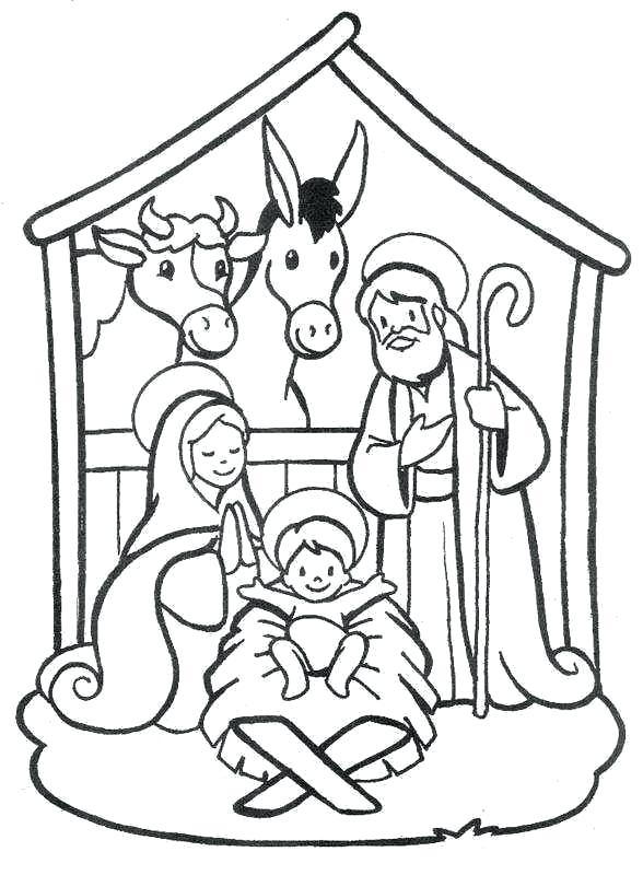 Free Nativity Coloring Pages For Kids Nativity Scene Coloring 588x800 Free Nativity Coloring Pages For Kids Nativity Scene Coloring