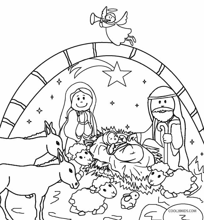 Free Christmas Coloring Sheets Nativity Printable Nativity Scene 650x700 Free Christmas Coloring Sheets Nativity Printable Nativity Scene
