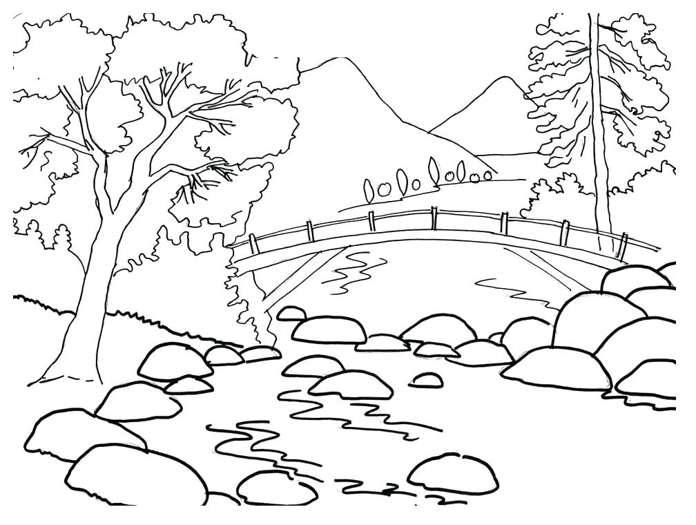 Free Printable Nature Coloring Pages Simple Nature Coloring Pages 1008x760 Free Printable Nature Coloring Pages Simple Nature Coloring Pages