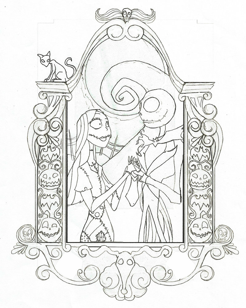800x1000 Free Nightmare Before Christmas Coloring Pages Printable 2288807