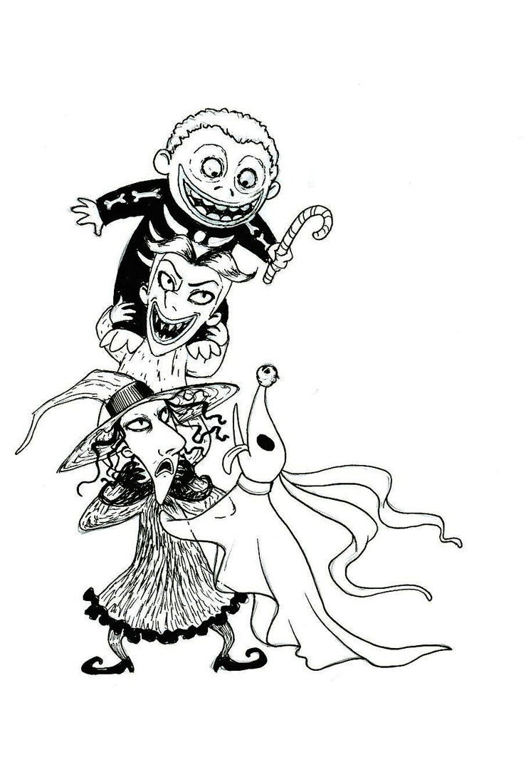 746x1070 Free Nightmare Before Christmas Pictures For Coloring And Pages