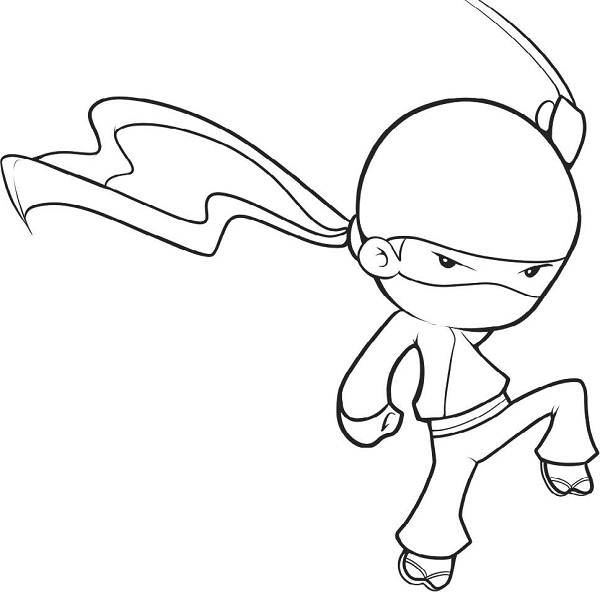 600x592 Ninja Coloring Pages Free Ninja Coloring Pages For Kids