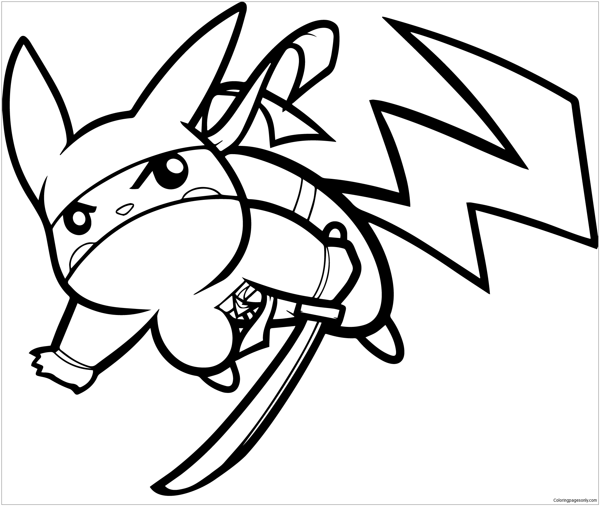 1971x1661 Pikachu Ninja Coloring Page Free Coloring Pages Online Pikachu
